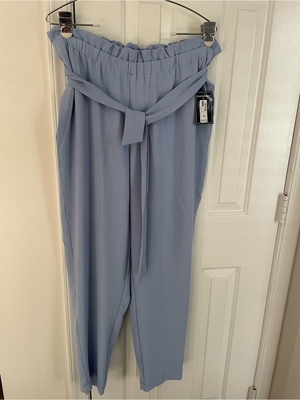 Counterparts Light Blue Tie-Waist Paperbag Trousers